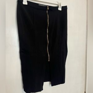 Zipper pencil skirt